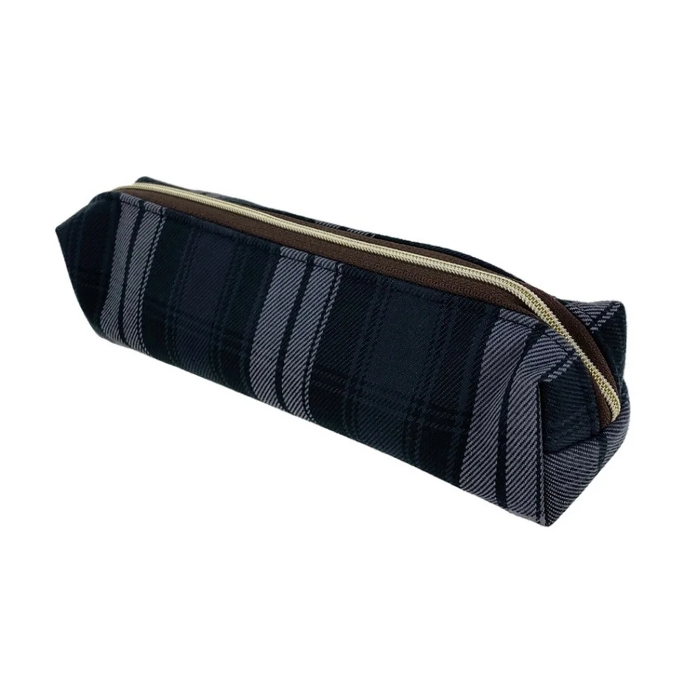 Waterproof Plaid Pencil Case Makeup Pouch